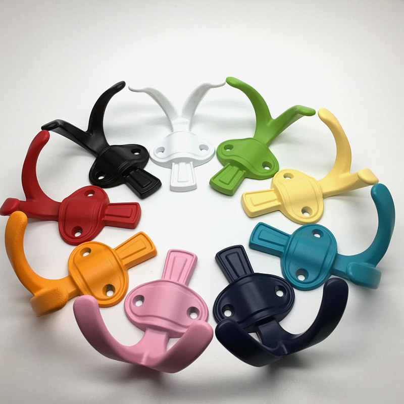 Makeup Room Hook Zinc Alloy Colored Clothing Hook Hook Single Hook Creative Door Rear Cloak Hook Wall Hook Wall-mounted Clothes Hook