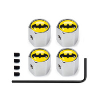 Batman logo individuality metal pure copper valve Mouth cap anti-air tire anti-theft gas nozzle cap