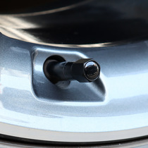 Simple black red and blue solid color standard tire valve core cover aluminum alloy valve cap modified general car decoration