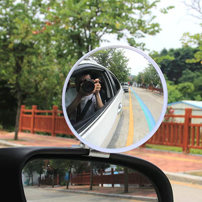 Automotive auxiliary backview mirror large field blind area small round mirror to install special coach mirror stainless steel