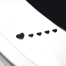 Little heart heart car stickers cute carbon fiber creative modification personalized body decoration scratches cover three-dimensional stickers