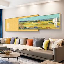 Light luxury living room background wall decorative painting art bedroom bedside European mural painting Nordic hanging painting American wall painting customization