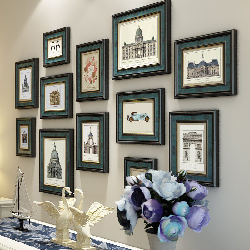 Soliwood American photo wall light luxury picture frame decoration painting modern living room background wall restaurant European-style porch painting