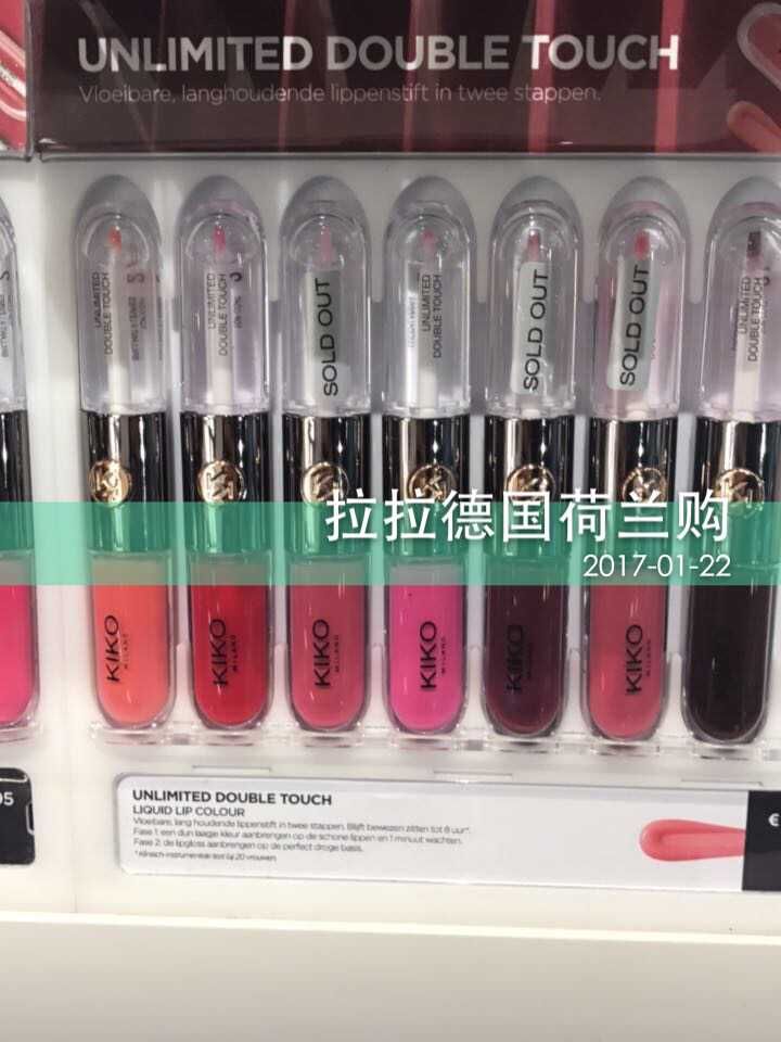 Tại chỗ Ý Kiko mới đôi môi đầu men không dính cốc son bóng son bóng 	sơn bóng hồng