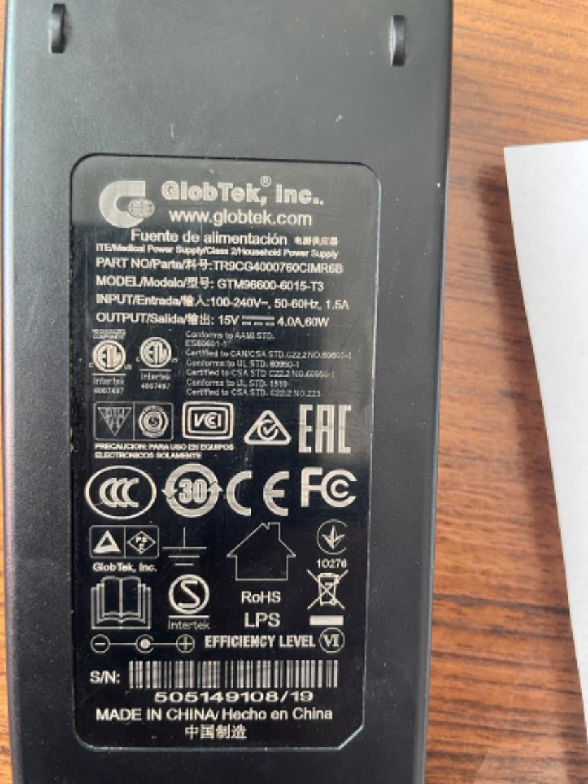 Suitable for GLOBTEK Global Techco 15V4A GTM96600-6015-T3 audio equipment power adapter