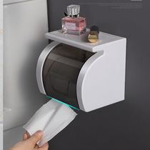 Toilet paper rack for toilet paper bathroom non-perforated suction disc toilet paper box waterproof toilet tissue rack