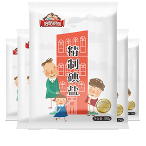 益盐堂无碘精制食用盐350g*6袋