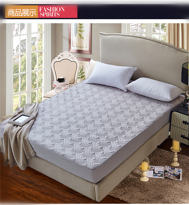 Giường bông một mảnh bông dày mền bông bảo vệ pad cọ mỏng pad nâu 1,8m1,5m trải giường Mẫu ga phủ giường