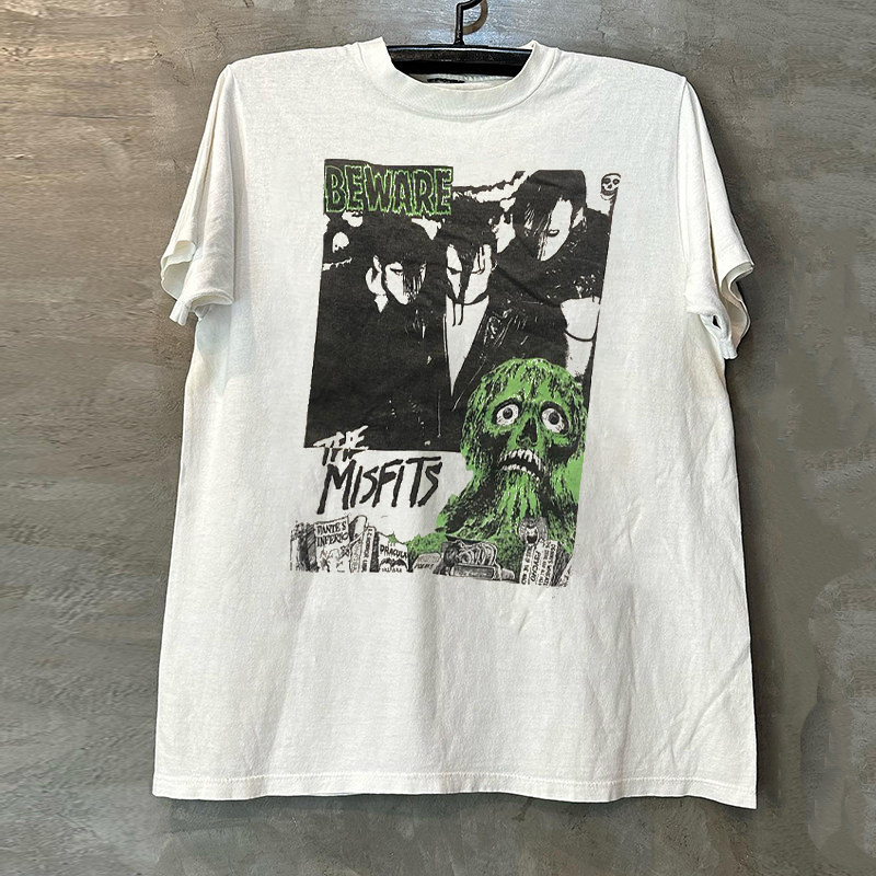 The Misfits Band Punk Rock Vintage Retro Heavy Cotton Short-Sleeve Unisex T-Shirt Trendy
