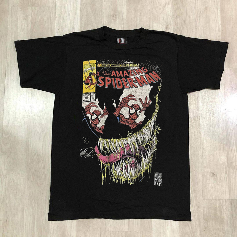 Spider-Man and Venom Collaboration High-End Cool Hip-Hop Short-Sleeve Unisex Streetwear Loose T-Shirt