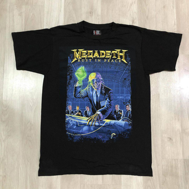Megadeth Metal Band European and American Trendy Vintage Rock Punk Style Short-Sleeved Loose Retro T-Shirt for Men and Women Megadeth Metal Band European and American Trendy Vintage Rock Punk Style Short-Sleeved Loose Retro T-Shirt for Men and Women