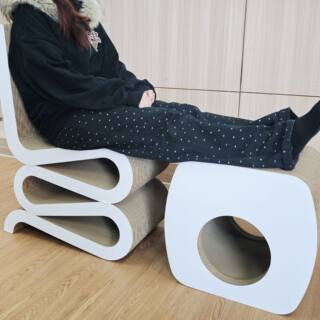 Icle Stool Cat Scratching Board Chair Claw Grinding Board Beer Cat Scratching Artifact Bb Enhanced Durability Pet and Human Shared Use