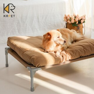 Krpet Dog Camping Bed Pet Bed Moisture-Proof Breathable Elevated Bed Detachable and Washable Bed for Medium and Large Dogs