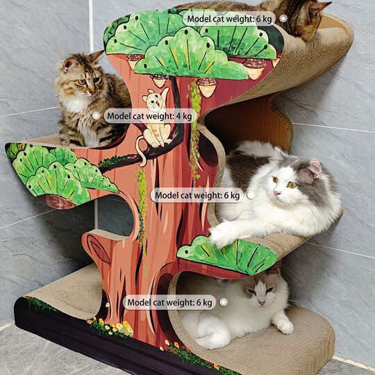 Icle cat scratching board extra large one-piece corrugated paper cat scratching board multi-cat family bonsai pine tree claw grinder wear-resistant