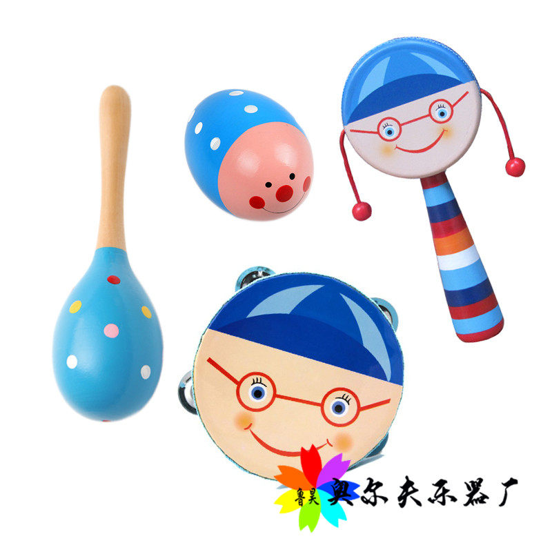 Newborn baby toys 0 - 1 year old instrument traditional dial drum toy hand rocking baby ringing bell toys