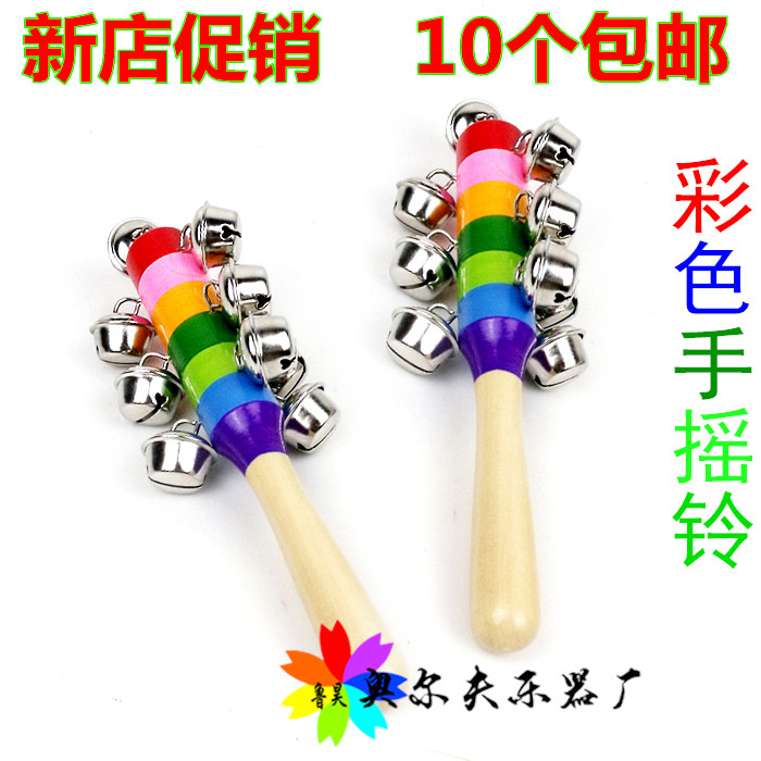 ORF baby Children Baby early education educational toys Musical instruments String bells Hand-rattled bells Stick bells More than 36 months