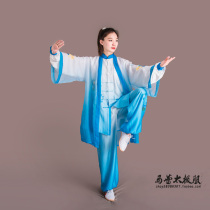 Taiji clothing Taiji spring bud Ma Lei new Taiji clothing martial arts performance clothing gradient Taiji clothing painted blue face