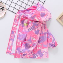 Girl Jacket Spring Autumn 2022 New Spring Dress Girl Ocean Gas Baby Gradient Outdoor Blouse Children Submachine Clothes