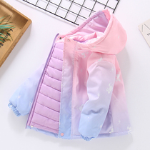 Childrens clothing girl cotton clothes 2022 new CUHK children winter clothing down cotton clothing thickened cotton padded jacket Korean version 3-15 year old