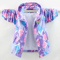 Girl Jacket Spring Autumn Children Submachine Jacket Jacket CUHK Tong Hans Version Spring Clothing 2021 New Foreign Air Sports Blouses