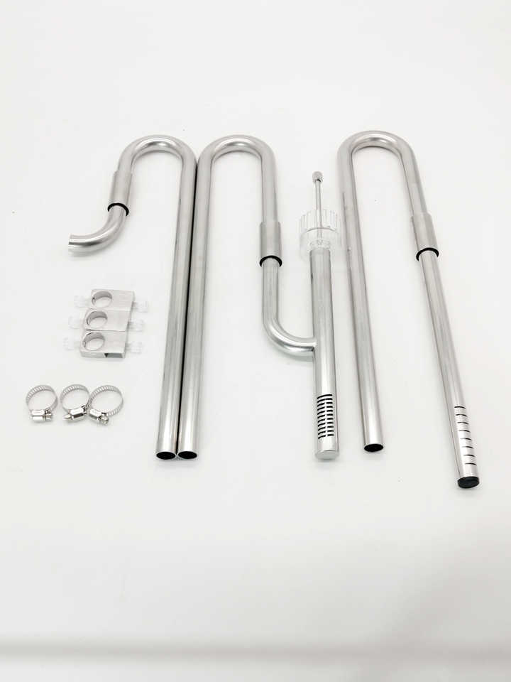 Diy不鏽鋼進出水不鏽鋼除油膜器套裝魚缸進出水口草缸除油膜器