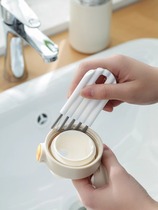 Flexible cup cover brush kitchen household artifact milk bottle thermos cup groove gap cleaning multi-functional cleaning brush