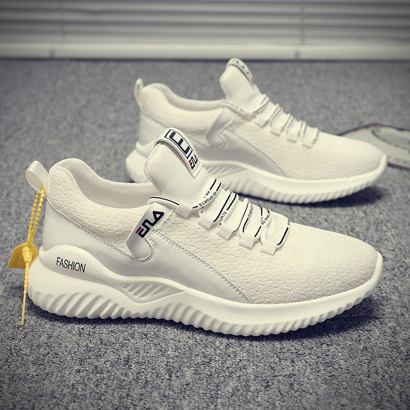 European Station Men Shoes Summer New Breathable Shoes Wave Shoes 100 Hitch Sneakers Men's Korean Version Running Casual Little White Shoes