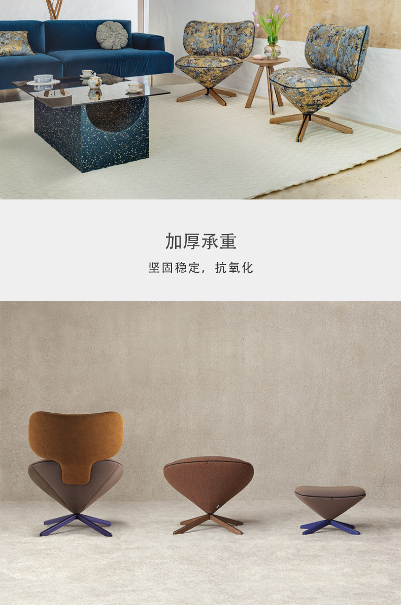 Стул 北欧创意个性设计师酒店会所客厅家用洽谈tortuga单人休闲躺椅 OTHER
