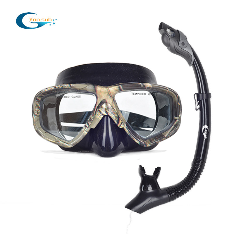 US VR Snorkel Glasses Mask Deep Dry Diving Survey Swimming Mirror Package Large Frame