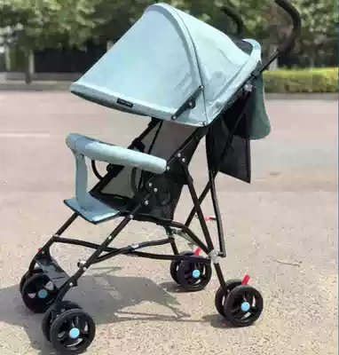 Baby stroller can sit and lie down lightweight folding umbrella car lengthened and widened sleeping basket newborn four-wheeled baby stroller