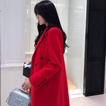 South Korean girls autumn and winter Maos coat female long section Han version 2020 new Chaoqiu Winter Mori Department Son Coat Girl