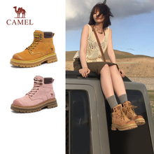 Xiaohongshu Same style Camel Women's Shoes Big Yellow Boots 2023 Summer and Autumn Thick Sole Short Boots Martin Boots Women's