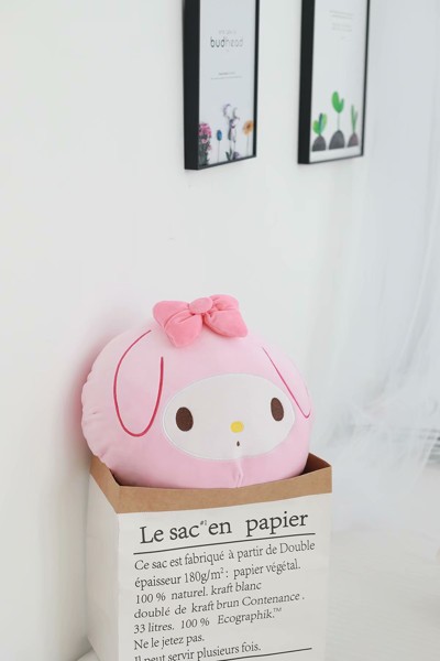 [68] Mềm Melody tai lớn chó pudding chó xuống bông nhỏ gối đệm tựa lưng Bộ chăn gối văn phòng hình thú