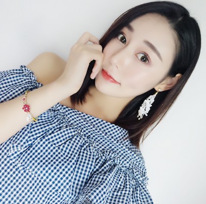 [68] vòng đeo tay. Nhật Bản ngọt ngào 珐 琅 Hoa thỏ Alice Vòng tay đa năng tinh tế vòng bạc nữ