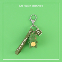 Creative cute dinosaur keychain pendant car key ring chain personalized schoolbag pendant Cartoon Doll Girl