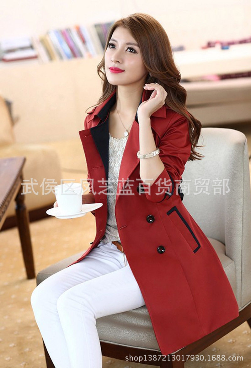 Новая осенняя зимняя женщина длинная куртка Ladies Trench Coats2017 