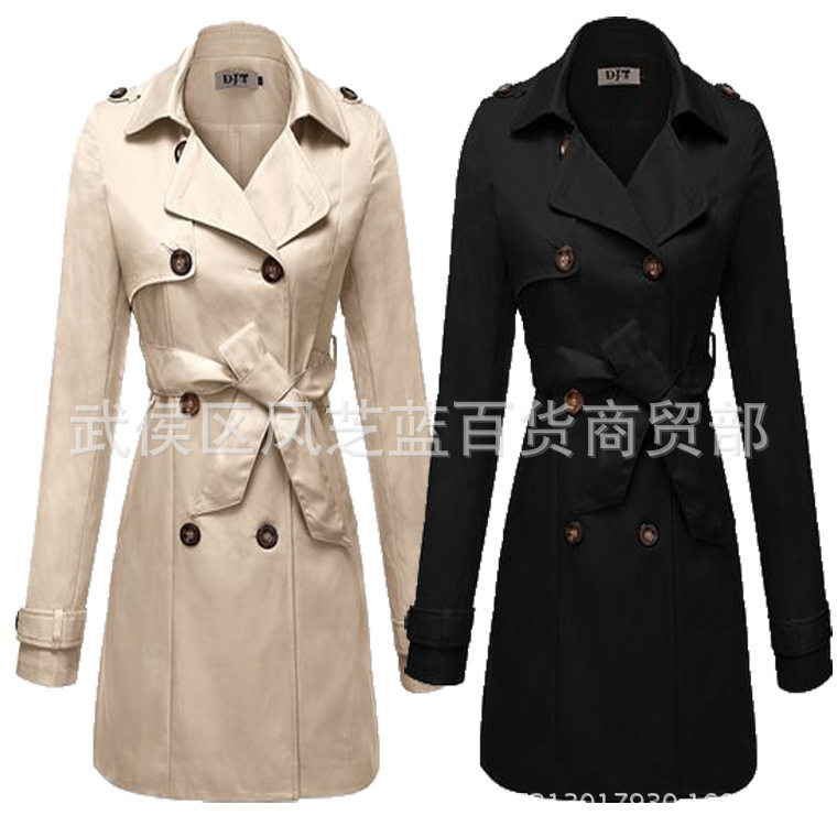 Новая осенняя зимняя женщина длинная куртка Ladies Trench Coats2017 