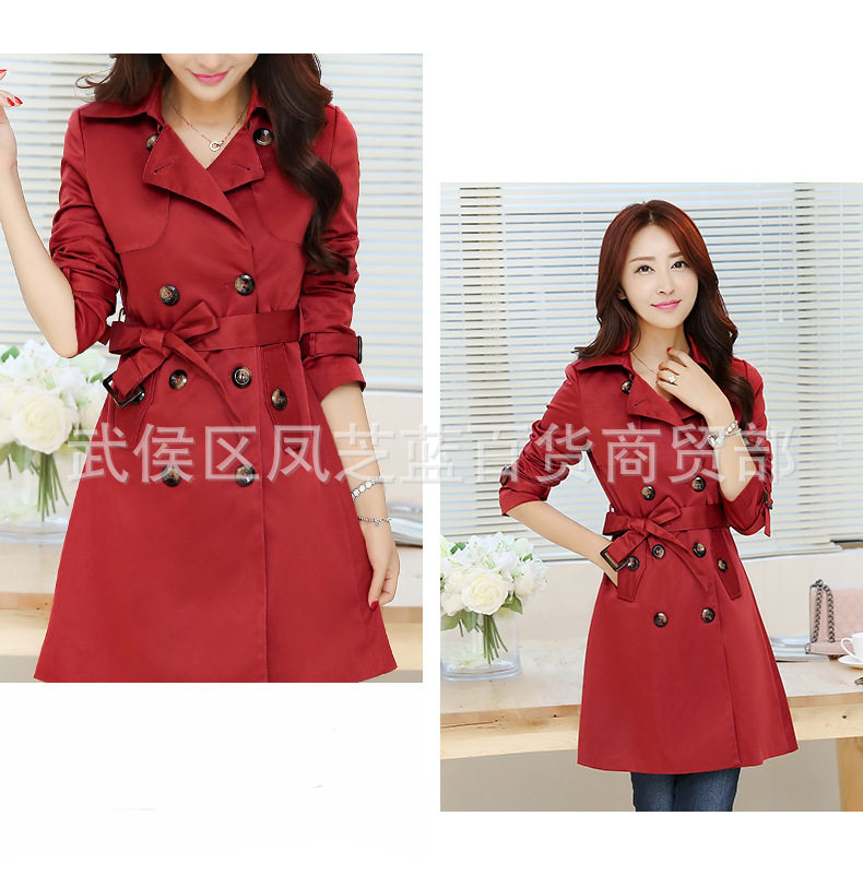 Новая осенняя зимняя женщина длинная куртка Ladies Trench Coats2017 