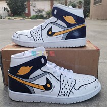 AJ1 sneakers custom hand-painted diy street graffiti changed color Jojos Bizarre Adventure two-dimensional painted couple shoes