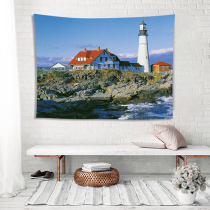 Nordic oil painting landscape background cloth ins Wind hanging cloth bedroom bedside decorative wall cloth dormitory simple fabric tapestry