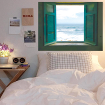Seaview window background cloth ins Wind hanging cloth bedroom bedside decoration wall cloth dormitory transformation personality simple tapestry
