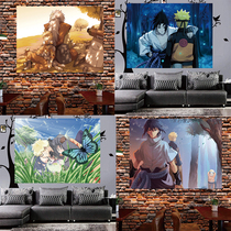 Naruto background cloth ins hanging cloth net red wall cloth background wall bedside layout Bedroom wall canvas decoration