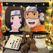  Naruto background cloth ins hanging cloth Anime wall cloth Bedroom bedside transformation canvas Dormitory decoration tapestry