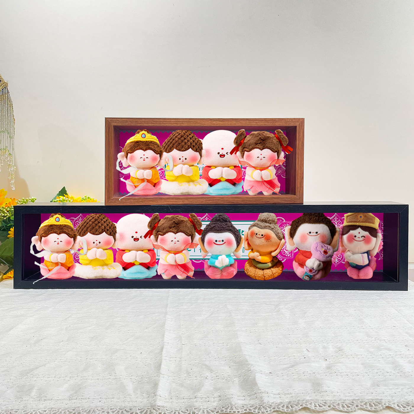 山西大同文化創作仏陀コンパニオンぬいぐるみブラインドボックス収納ボックス透明ディスプレイキャビネットフォトフレーム卓上防塵キャビネット