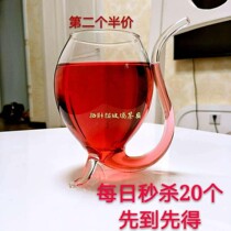 Heat-resistant glass cup red wine cup juice cup creative vampire water cup gift sippy cup squirrel Cup