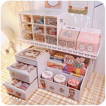 ins teen girl hearts dorm room good things desktop drawers book desktop finishing transformation cosmetic nine-palace lattice storage box