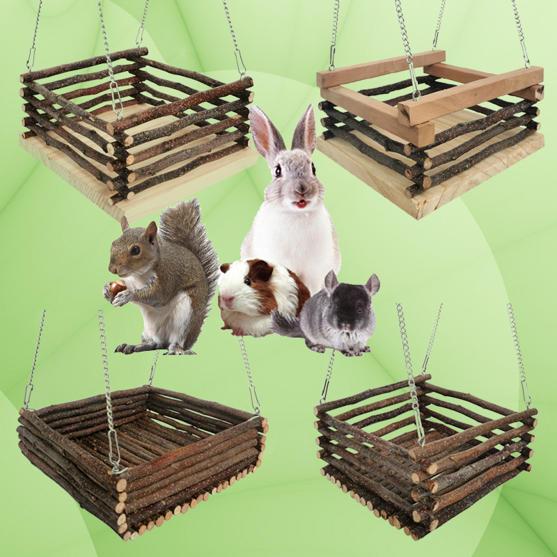 Rabbit apple branches Branches Swings Dutch Pig Pets Hammock dragon cat springboard Squirrel Toy Grinding supplies