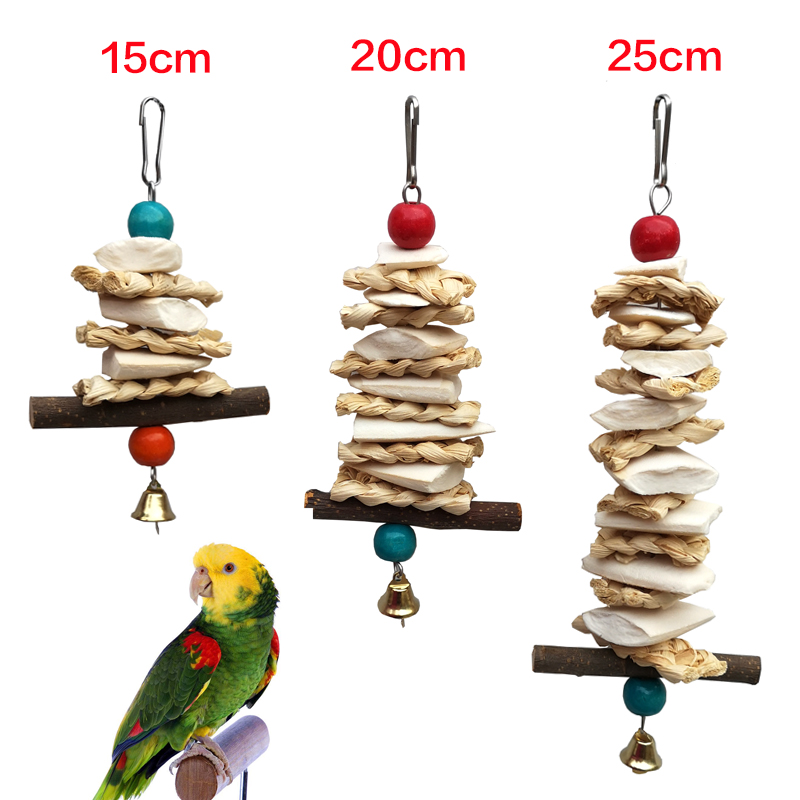 Peony Root Cockatoo Cockatoo Fish Bone Tonic Calcium String Tiger Leather Small Birds Toy Supplies Corn Peel Nibble