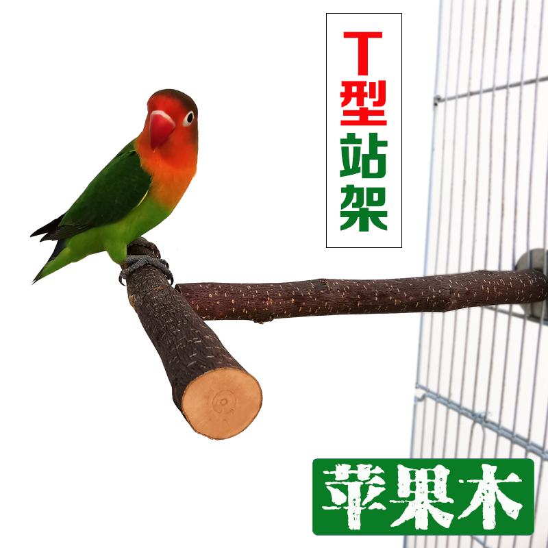 Parrot Climbing climbing station Bird Standing Pole Toy Bird Grinding Beak With Wind Supplies Bird Cage Apple Wooden Ladders
