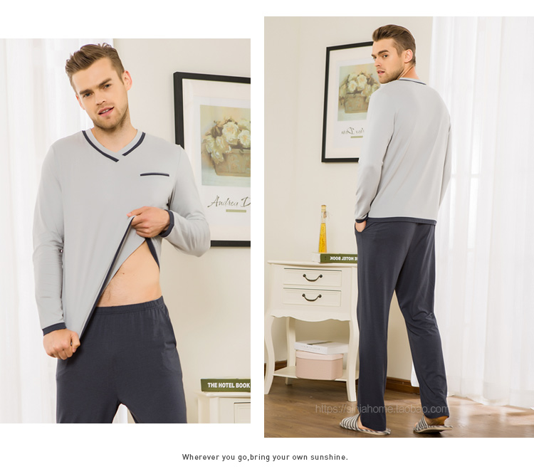 Pyjama pour homme en Coton à manches longues - Ref 3002856 Image 33